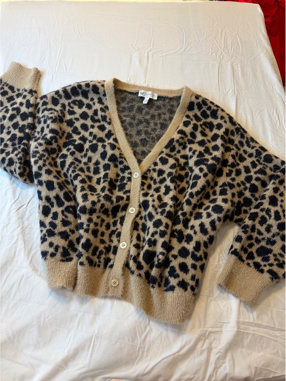 Jessica Simpson XL Leopard Print Cardigan Sweater